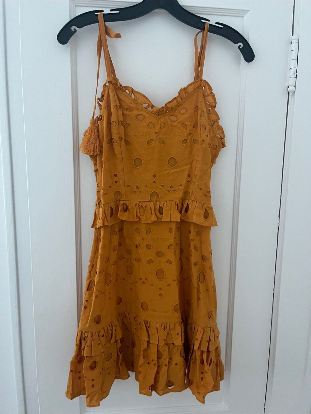 Walter Baker size 2 Mustard Eyelet Ruffle Sundress
